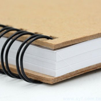 個性牛皮紙環裝筆記本-左翻橫式線圈記事本-可訂製內頁及客製化加印LOGO_4